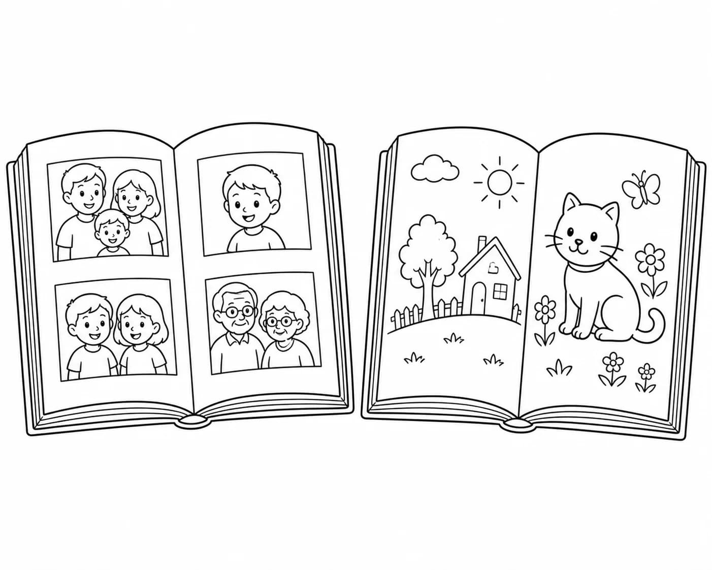 Comparaison visuelle livre photo et album de coloriage